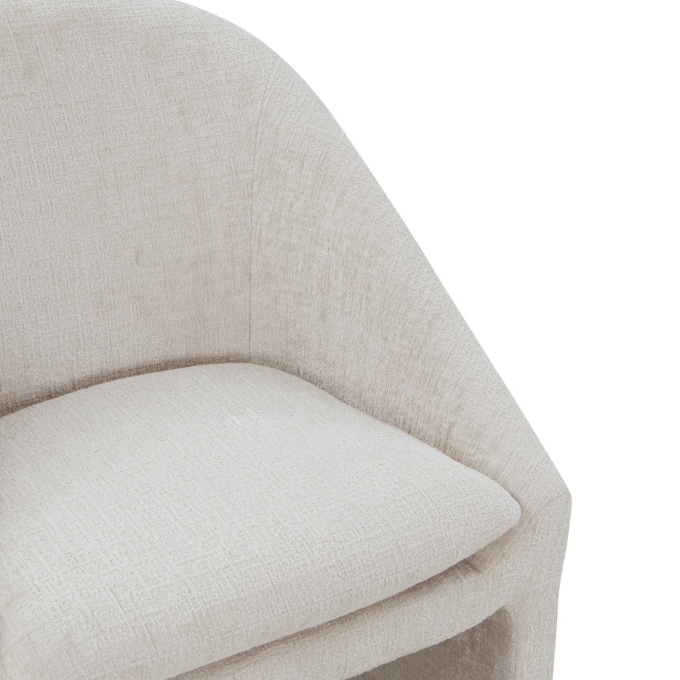 Safavieh Couture Kagan Chenille Dining Chair, Creme