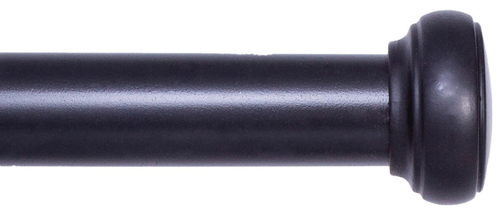 KenneyÂ® Weaver 1" Premium Decorative Window Curtain Rod, Black, 48-86