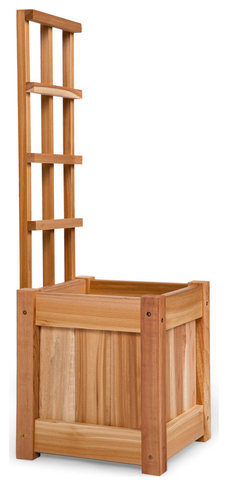 11.75w x 11.75d x 13h Planter Box, 2-Piece Set With Trellis