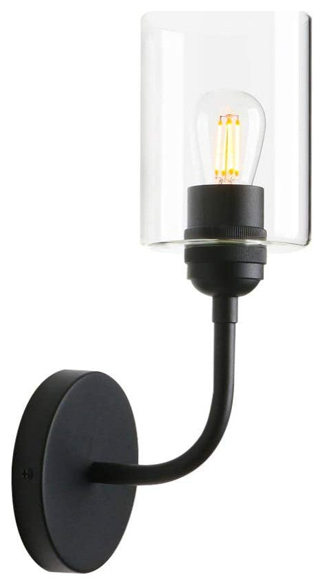 Black Sconces Wall Lighting Vintage Glass Wall Mount Light Fixture Indoor