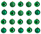 Holiday Xmas 20 Count 3" Shatterproof Ornaments W/ Re-Useable Storage Container