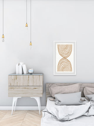 "Circles Meet" Framed Painting Print, 8x12