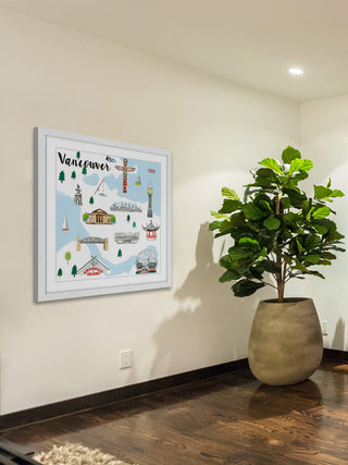 "Travel Vancouver" Framed Print by Molly Rosner