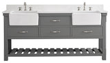 Wesley 72" Bathroom Vanity, Gray