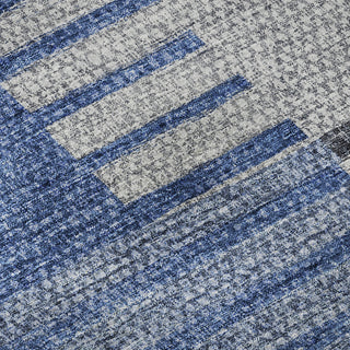 Premium Machine Washable Mayfield AMF687 Blue 2'6" x 3'10" Rug