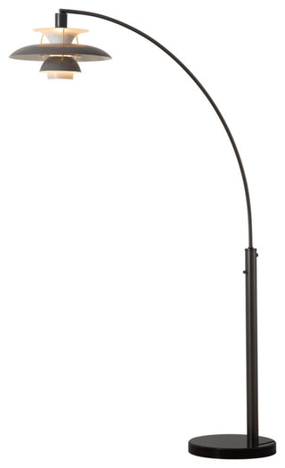 Palm Springs 1 Light Arc Floor Lamp, Gunmetal