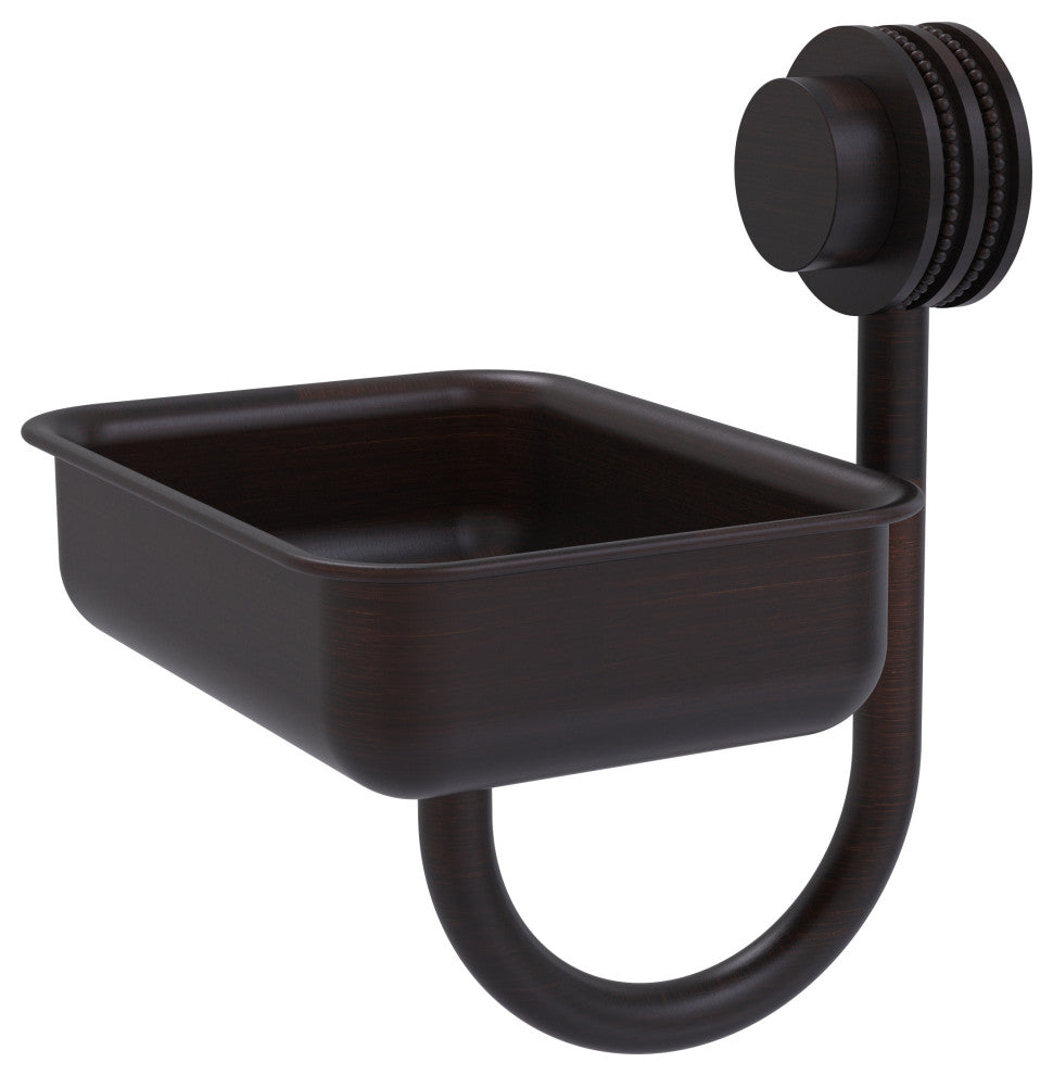 Venus Wall Mount Soap Dish With Dotted Accents, Venetian Bronze