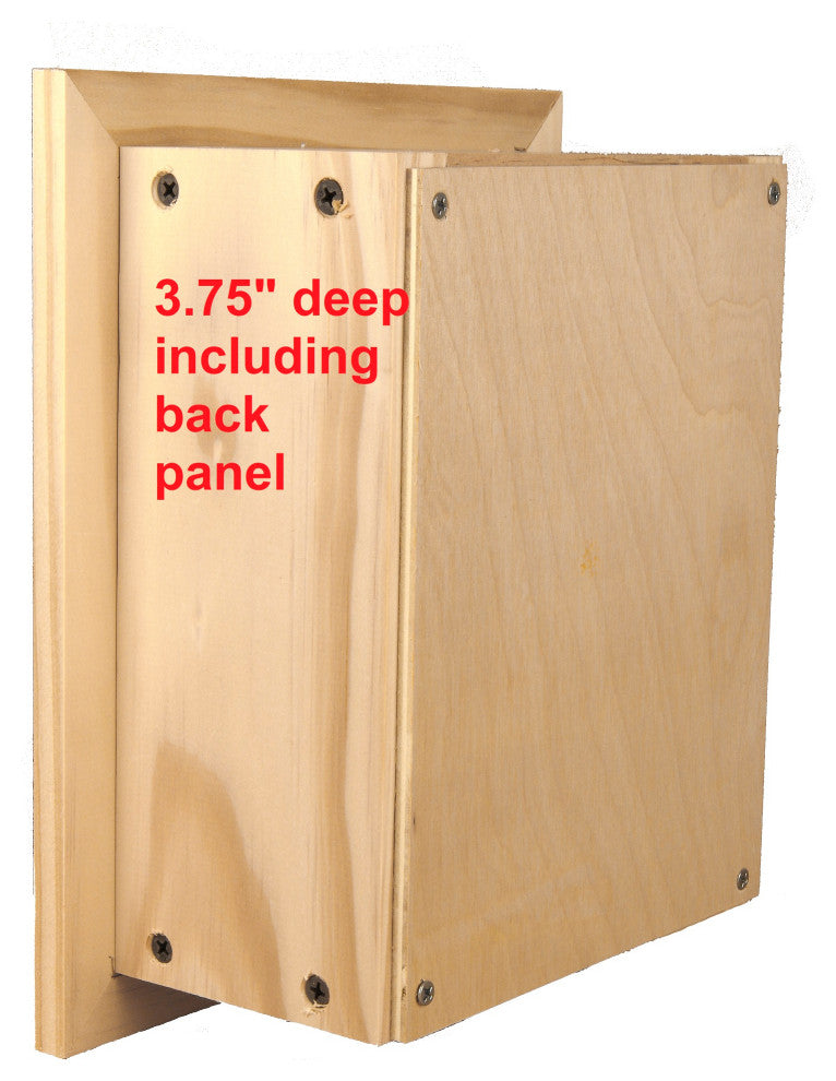 Bayshore Recessed Solid Wood Double Toilet Paper Holder 7 x 14.5, Unfinished