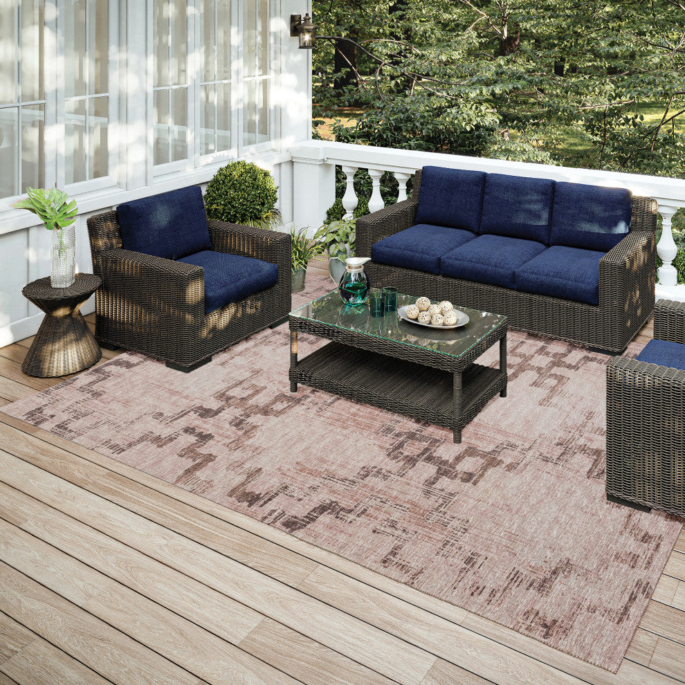 Indoor/Outdoor Sedona SN15 Walnut Machine Washable 8' x 10' Rug