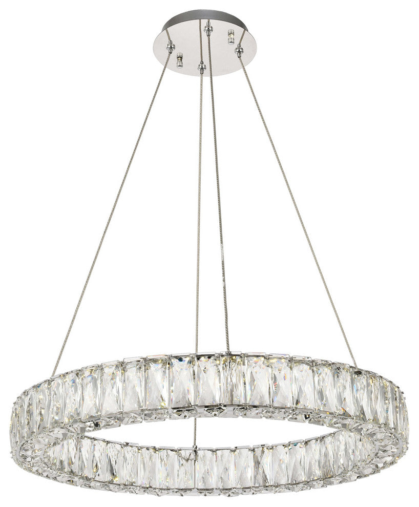 Monroe Integrated LED Chip Light Chrome Chandelier