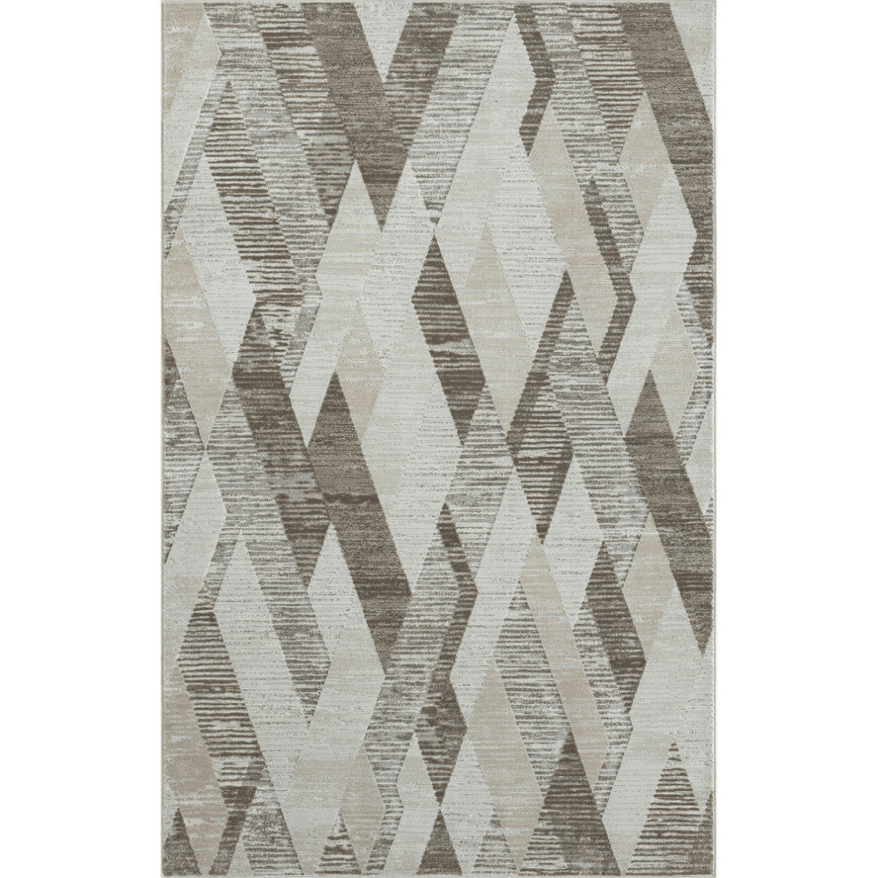 5' X 8' Gray Geometric Area Rug