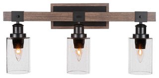 Tacoma 3-Light Bath Bar, Clear Bubble