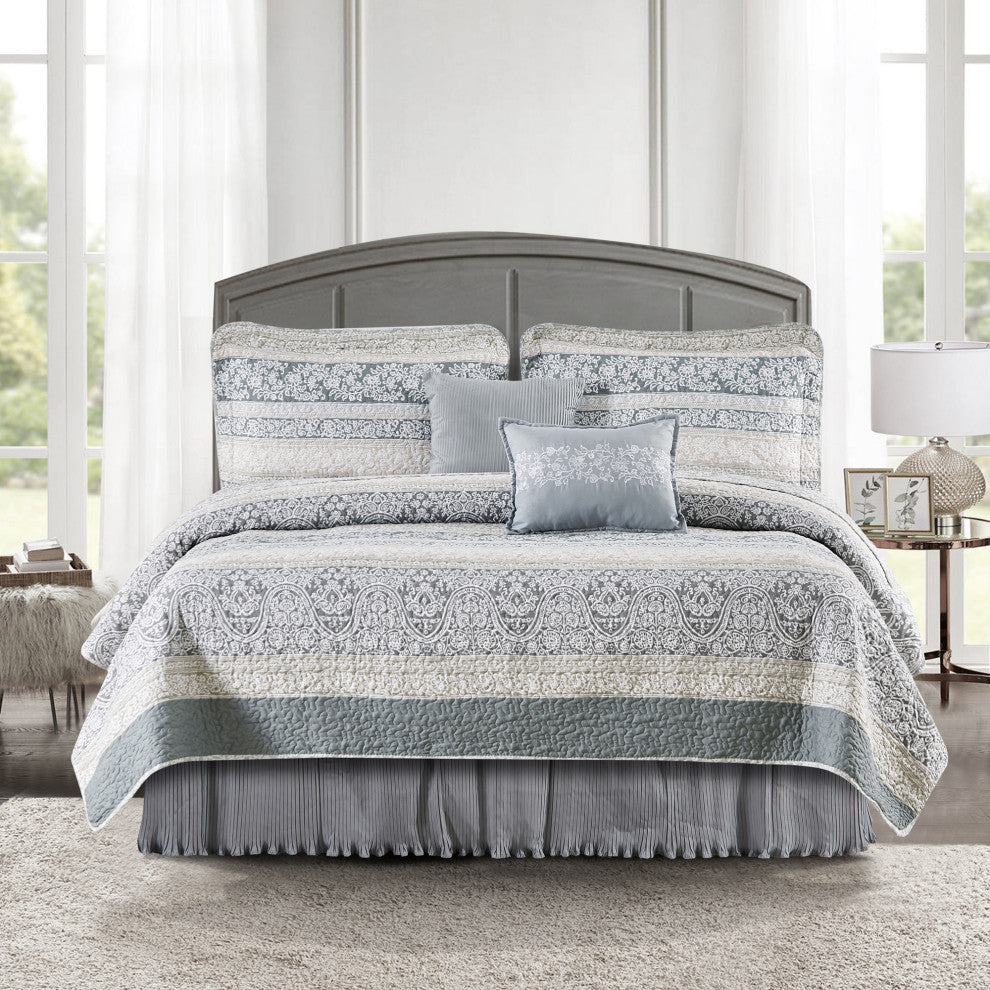 Marchesa 6-Piece Quilted Bed Spread Set, King