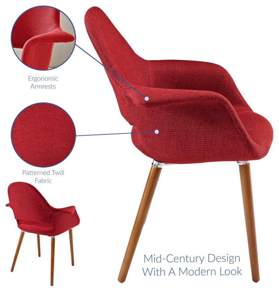 Modway Modway Aegis Dining Armchair, Red