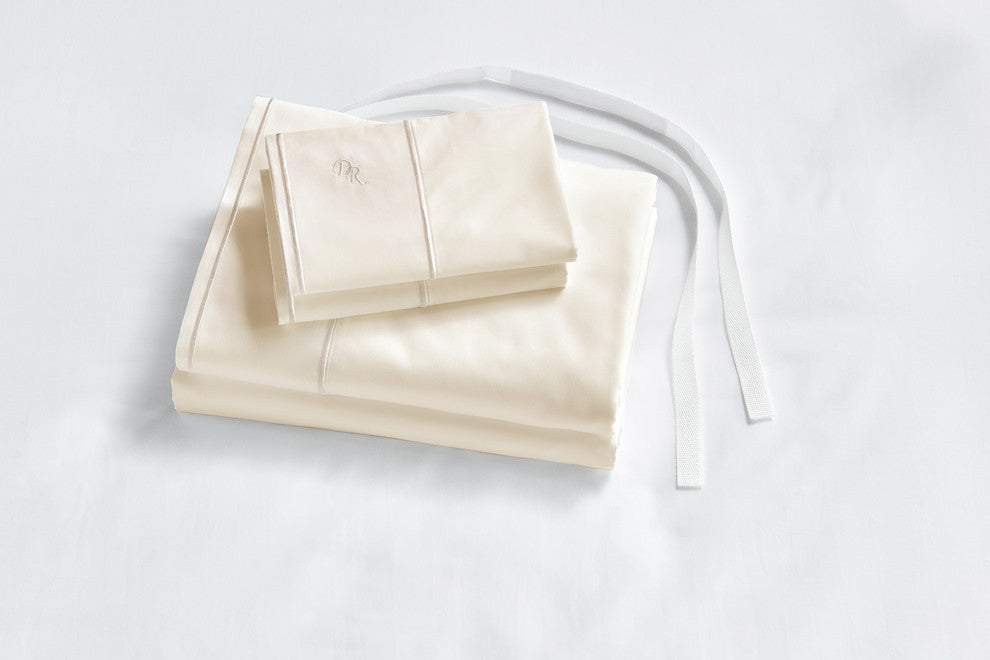 Debora Ultra Luxurious Queen Bed Sheet Ivory Buff