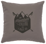 Image Pillow 16x16 Mtns are Calling Cotton Chrome