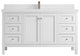 Nashville 60" Single Bathroom Vanity, White 2" White Quartz