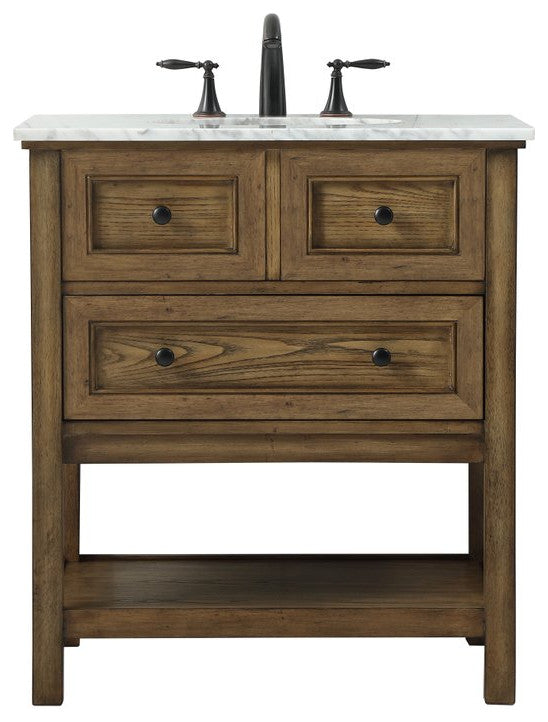 Elegant VF27030DW 30" Single Bathroom Vanity, Driftwood
