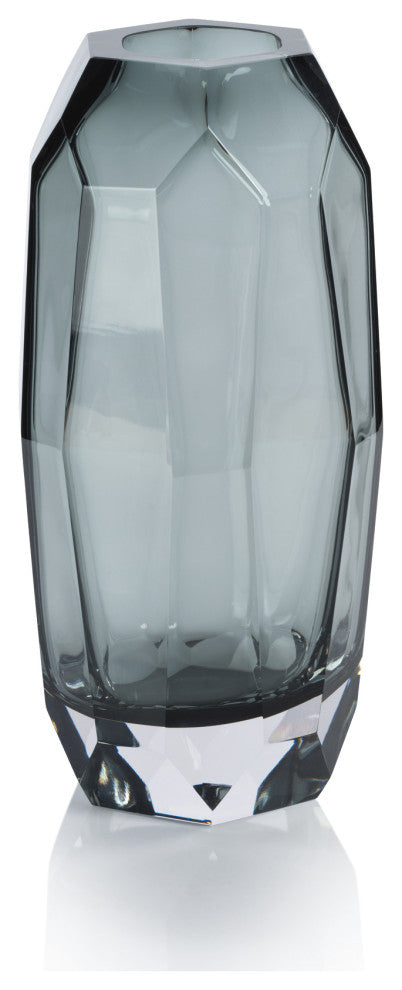 Juwelo Smoke Glass Vase, Medium