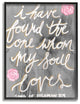 My Soul Loves Religious Floral Grey Inspiring Word Design, 24"x30"