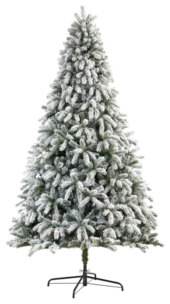 9' Flocked South Carolina Spruce Artificial Christmas Tree With 850 Clear Lights