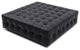 Modern Tufted Fabric Upholstered Sonja Ottoman, Black