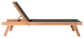 Tulum Waterproof Fabric Mesh Patio Lounger, Black