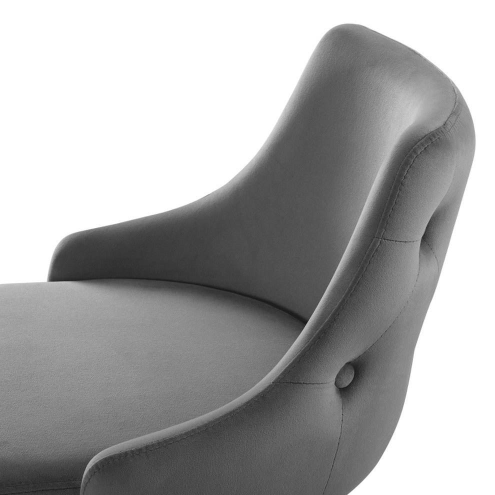 Bar Stool Chair Barstool, Velvet, Gray, Modern, Bar Cafe Bistro Restaurant