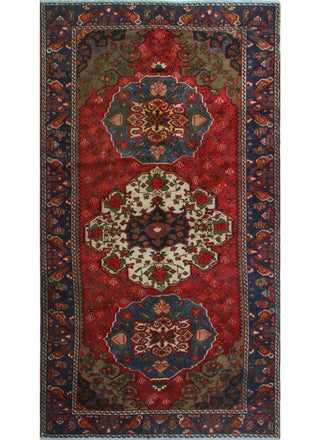 Vintage Distressed Charles Red Rug