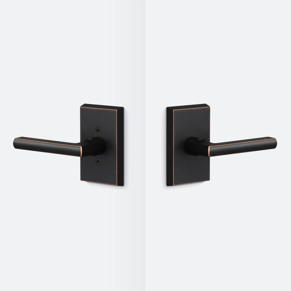 Rustic Series Logan Passage Lever, Vintage Bronze