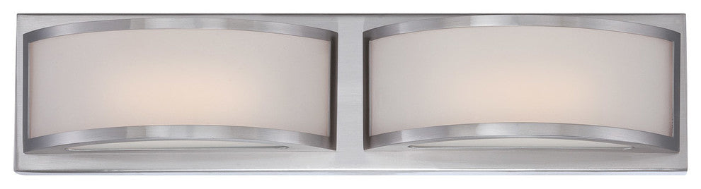 Nuvo 2-Light Mercer Vanity and Wall LED Light Fixture, Brushed Nickel