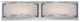 Nuvo 2-Light Mercer Vanity and Wall LED Light Fixture, Brushed Nickel