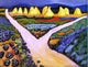 August Macke Vegetable Fields - 21" x 28" Premium Canvas Print