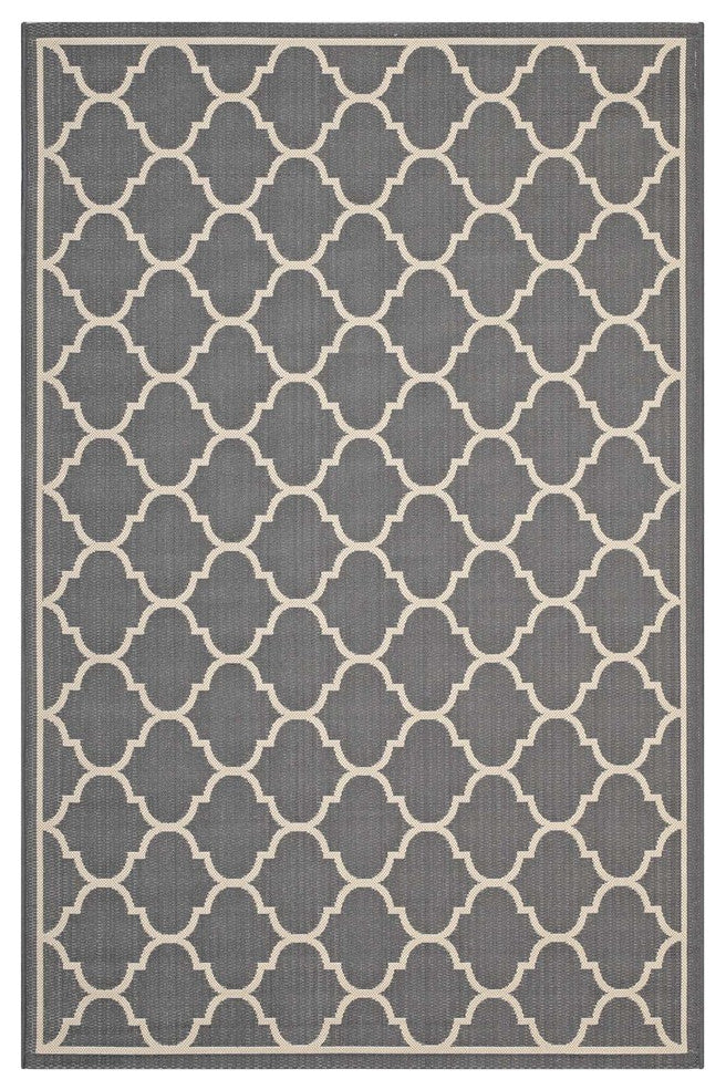 Avena Moroccan Quatrefoil Trellis 8x10 Indoor and Outdoor Area Rug