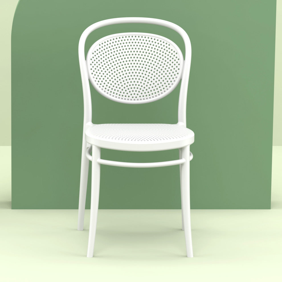Marcel Resin Outdoor Chair White, Set of 2