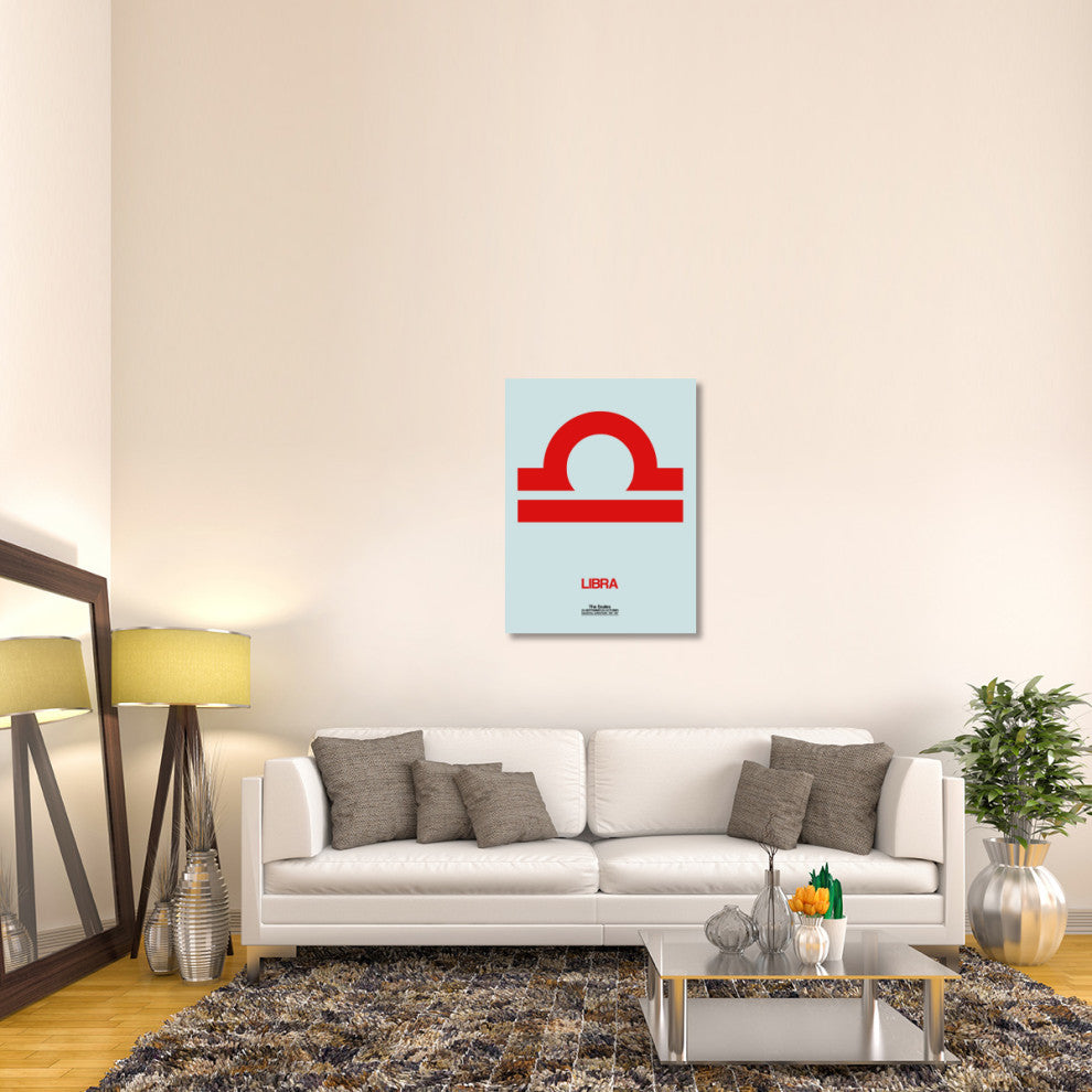 "Libra Zodiac Sign Red" Fine Art Print