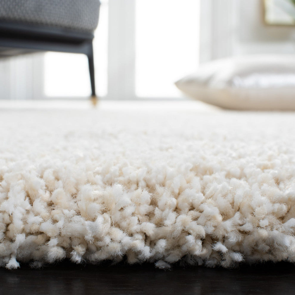 Safavieh Shag Sg180 Solid Color, Shag Rug, Ivory, 3'0"x3'0" Square