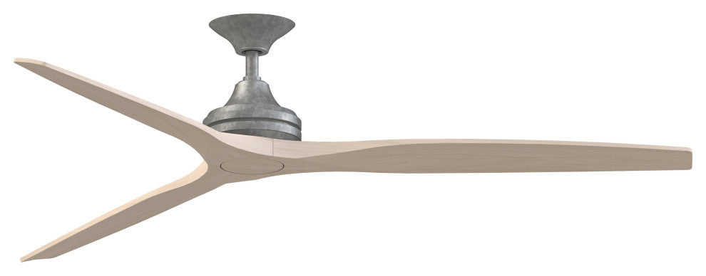 Fanimation Spitfire 72" Fan, Galvanized Motor, Weathered White Blades