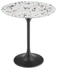 Lippa 20" Round Terrazzo Side Table, Black Terrazzo