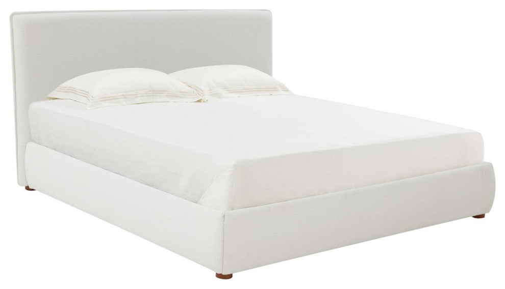 Safavieh Couture Callahan Boucle Bed, Ivory, King