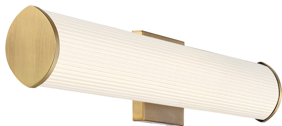 Lena LED Vanity, Brushed Brass