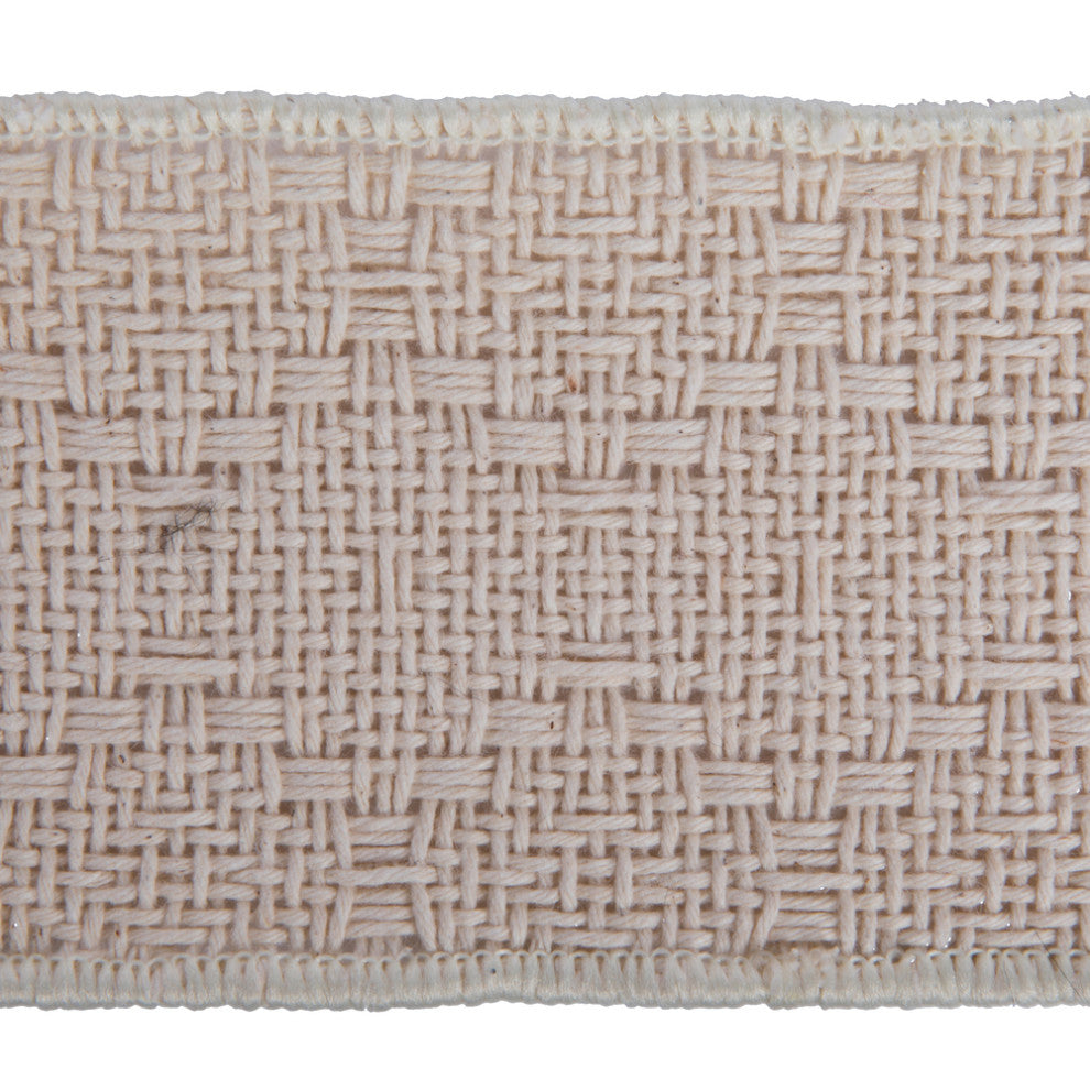 Vickerman Q202027 2.5"X10 Yard Cream Chunky Knit Ribbon