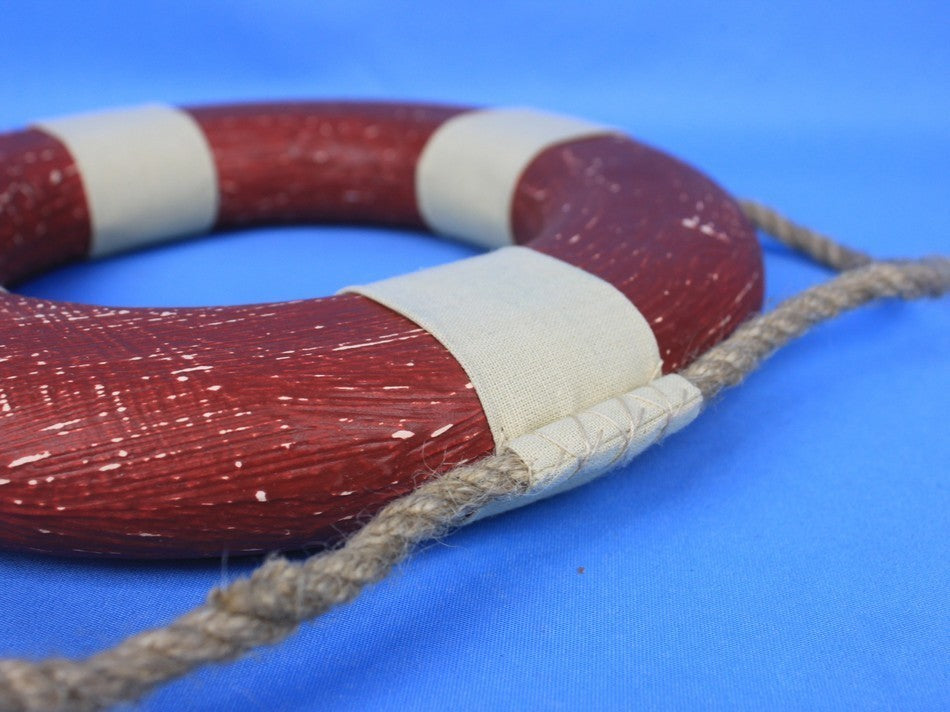 Vintage Decorative Lifering, Red, 10''