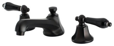 Kingston Brass Widespread Bathroom Faucet With Brass Pop-Up, Oil Rubbed Bronze