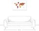 Colorful World Map 24x36 Canvas Wall Art
