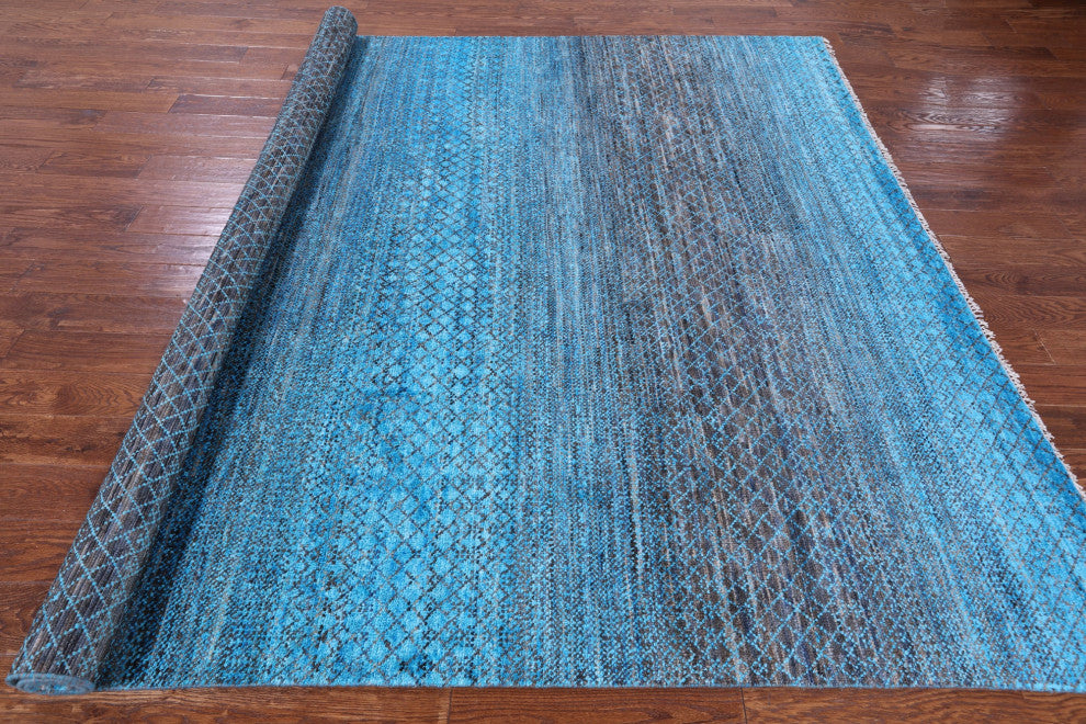 Wool & Silk Savannah Grass Hand Knotted Rug 8' 1" X 10' 2" - Q15449