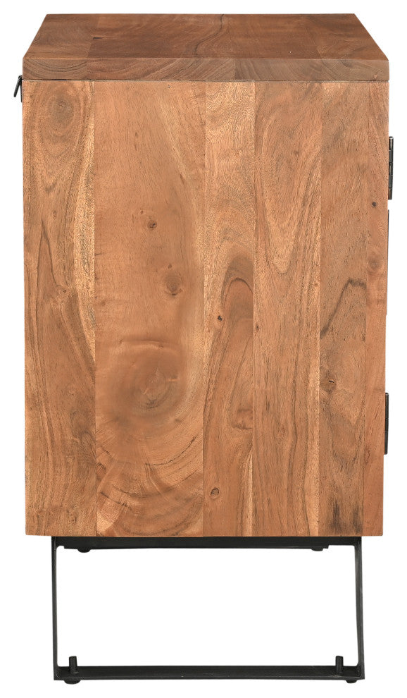 Lydia 2-door Live Edge Solid Wood Nightstand