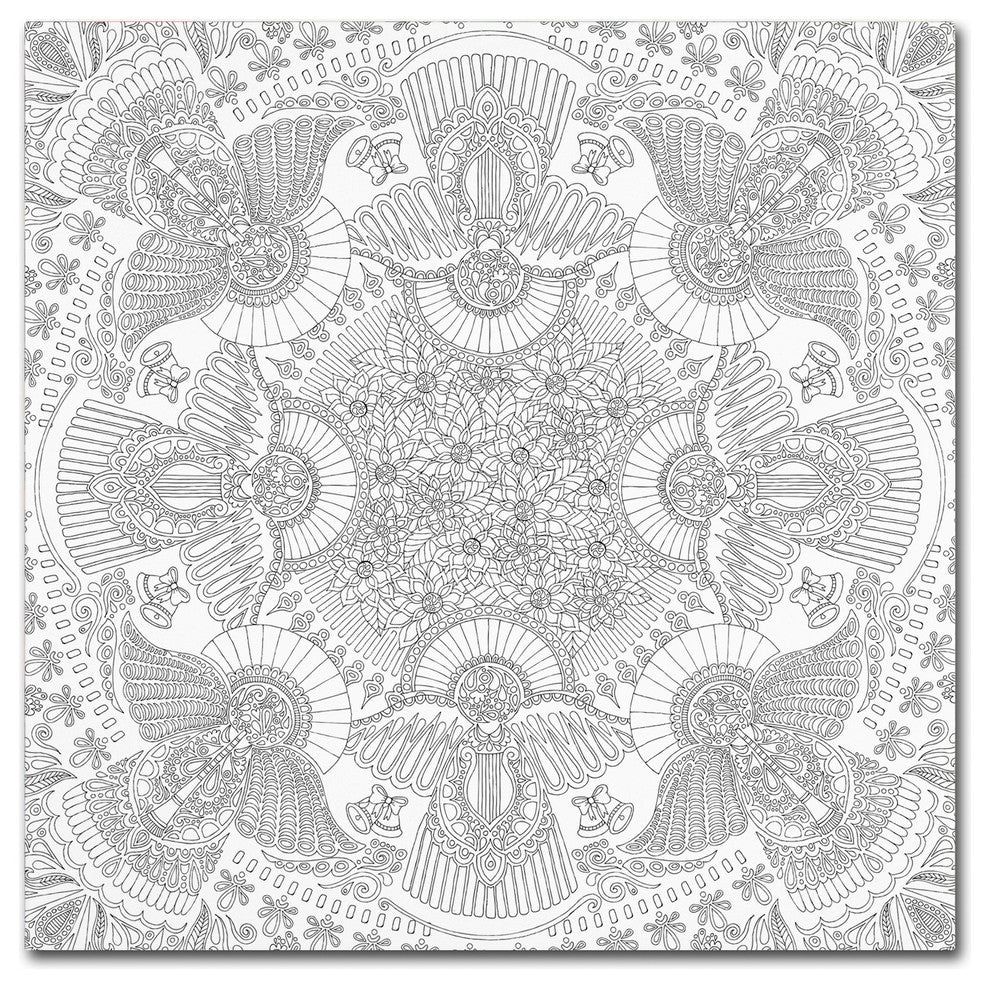 Hello Angel ''Christmas Angels'' Canvas Art, 14x14