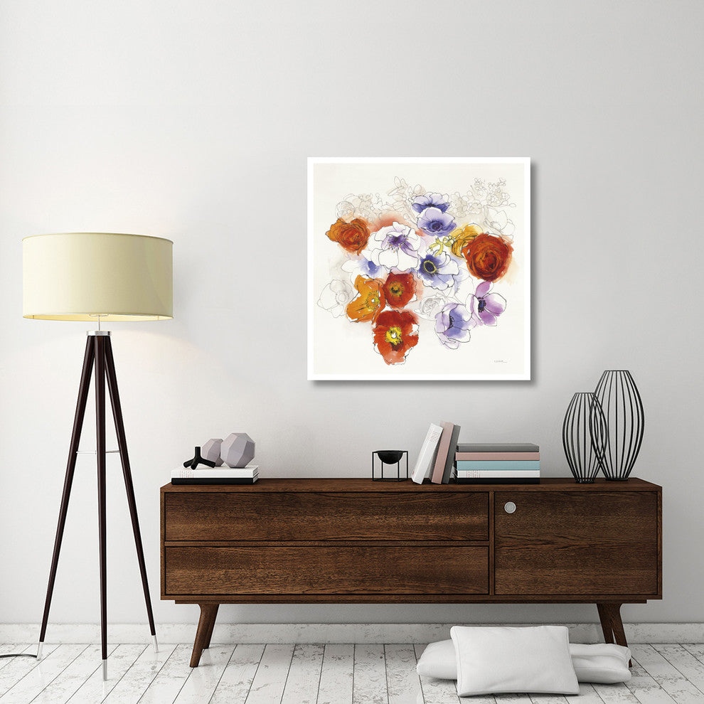 "Spring Fleurs" Digital Paper Print by Shirley Novak, 38"x38"