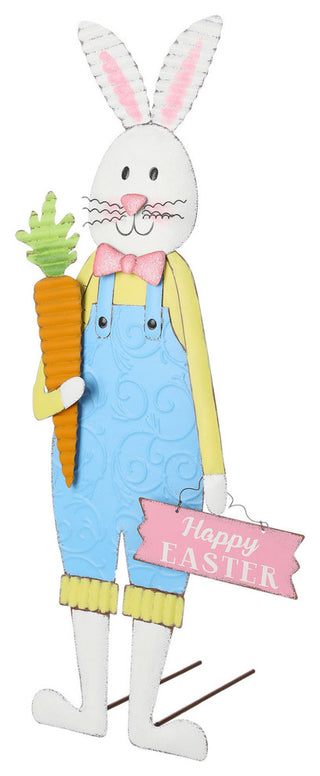 42'' Metal Easter Bunny On Bicycle Yard Stake